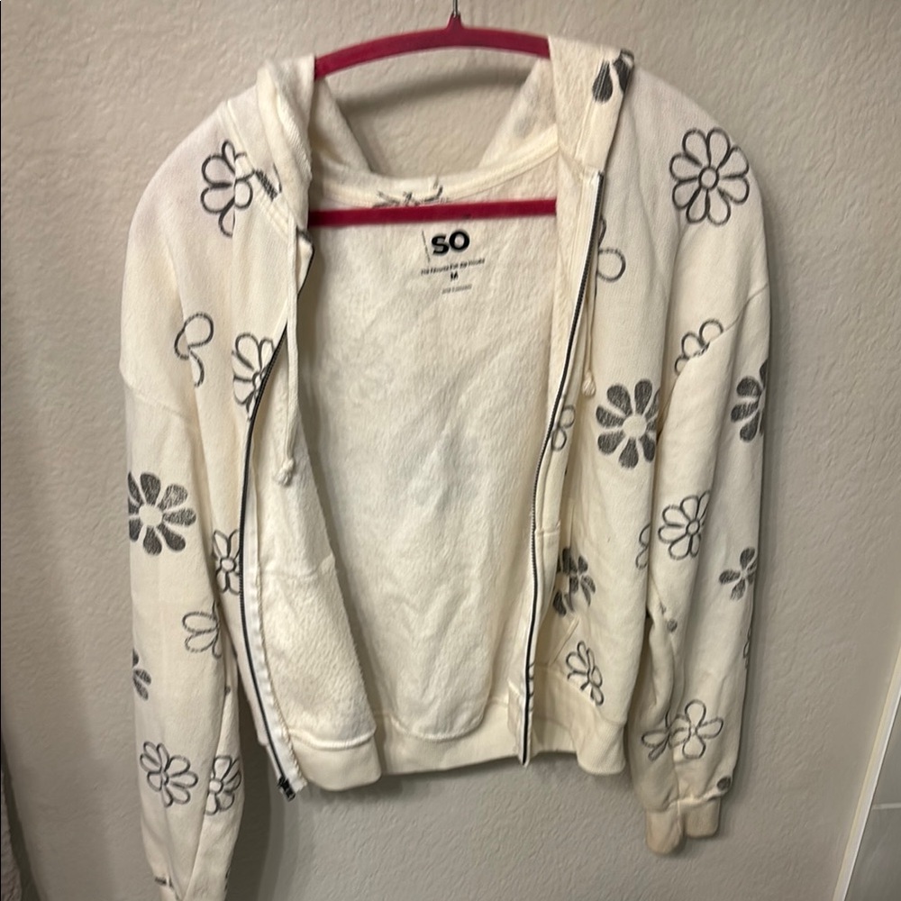 SO Cream Floral Hoodie